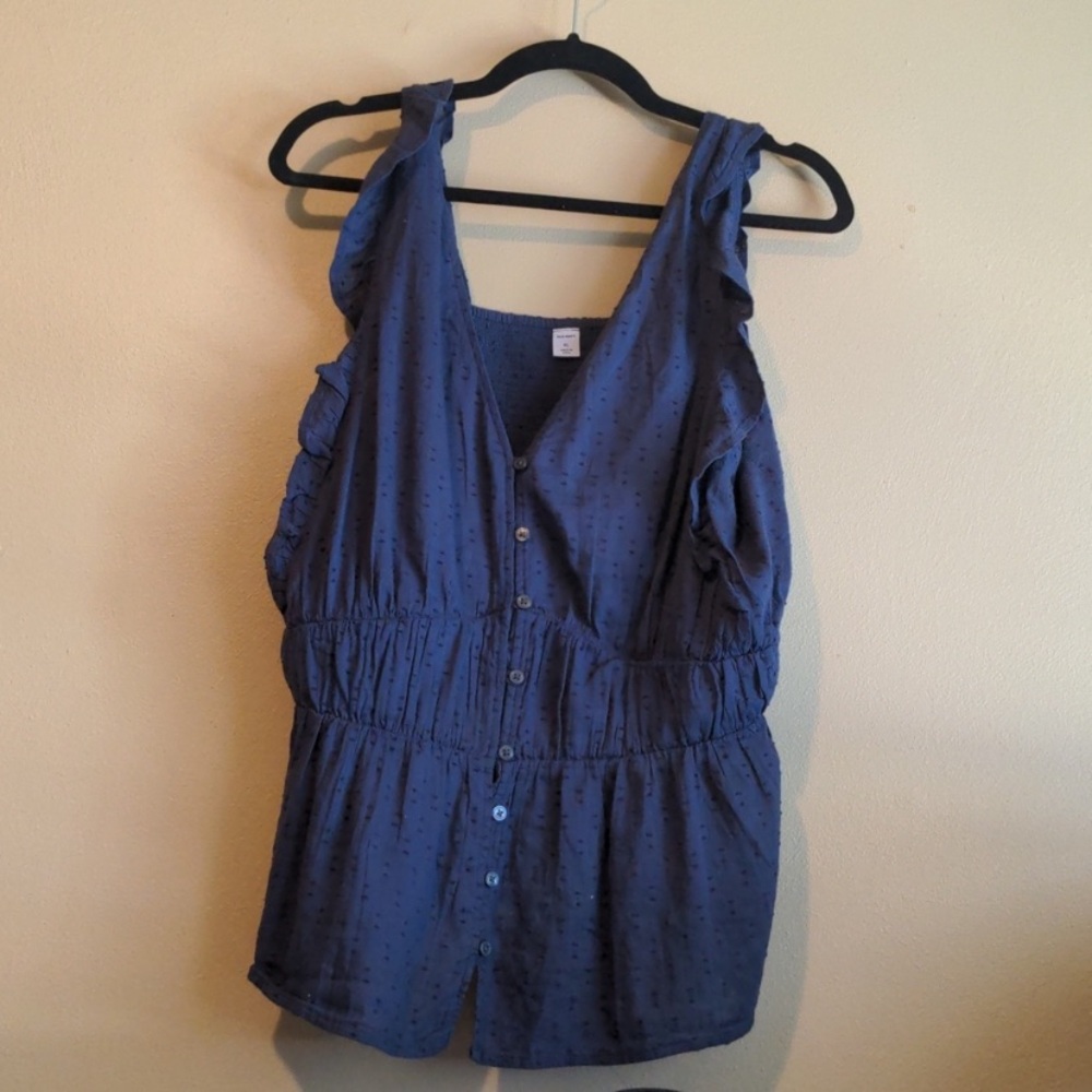 Women blue top